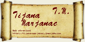 Tijana Marjanac vizit kartica